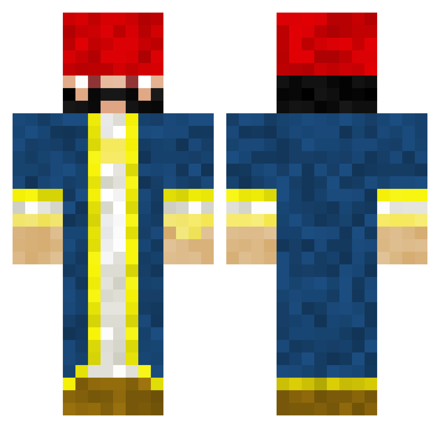 edgemaster32 Minecraft skin, front and back view