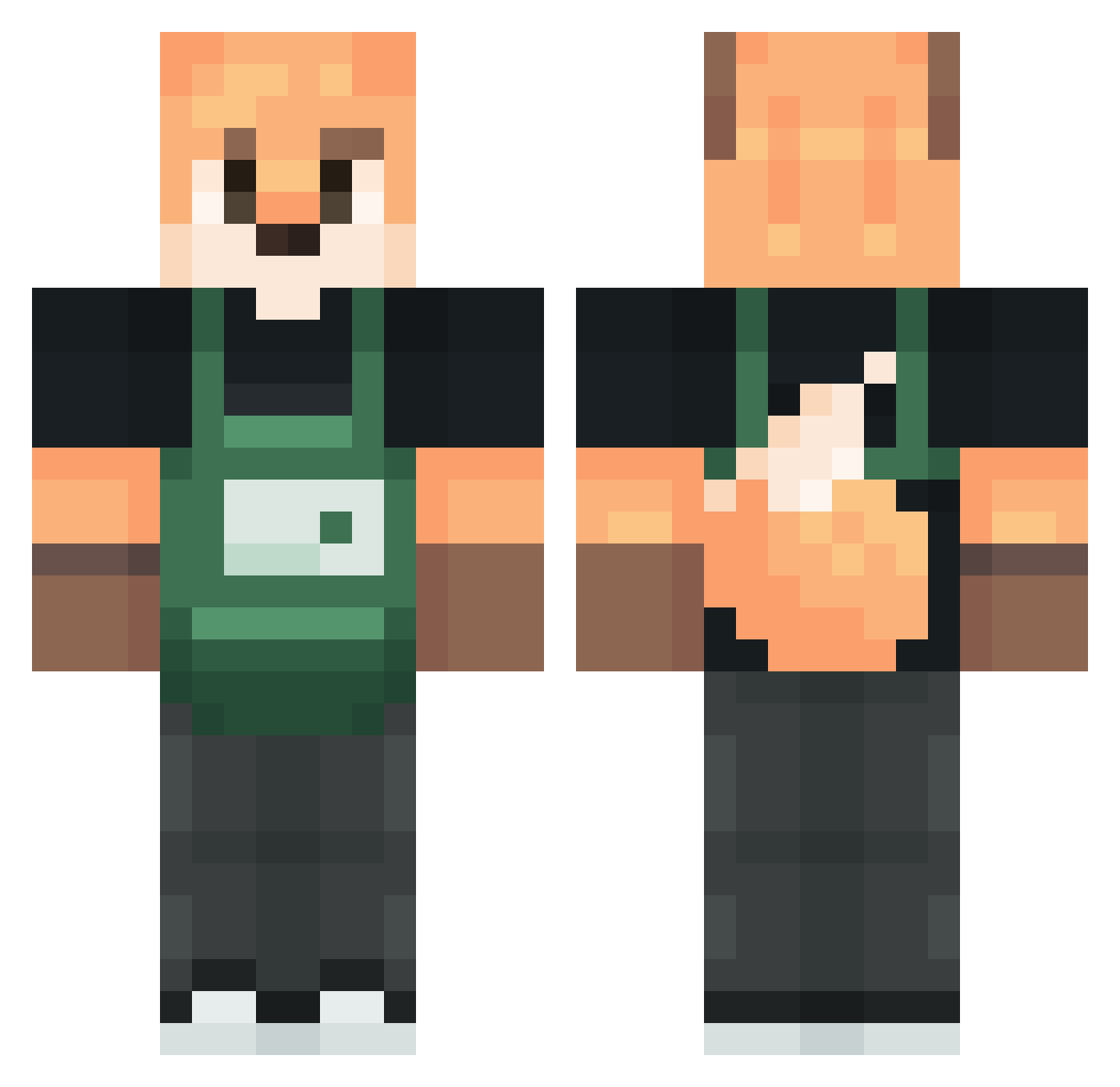 LuisPG1782 Minecraft skin, front and back view