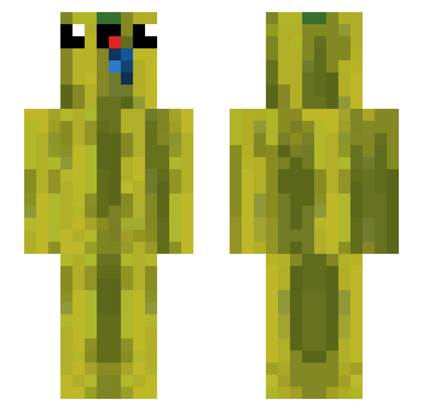 KingsSugar Minecraft skin, front and back view