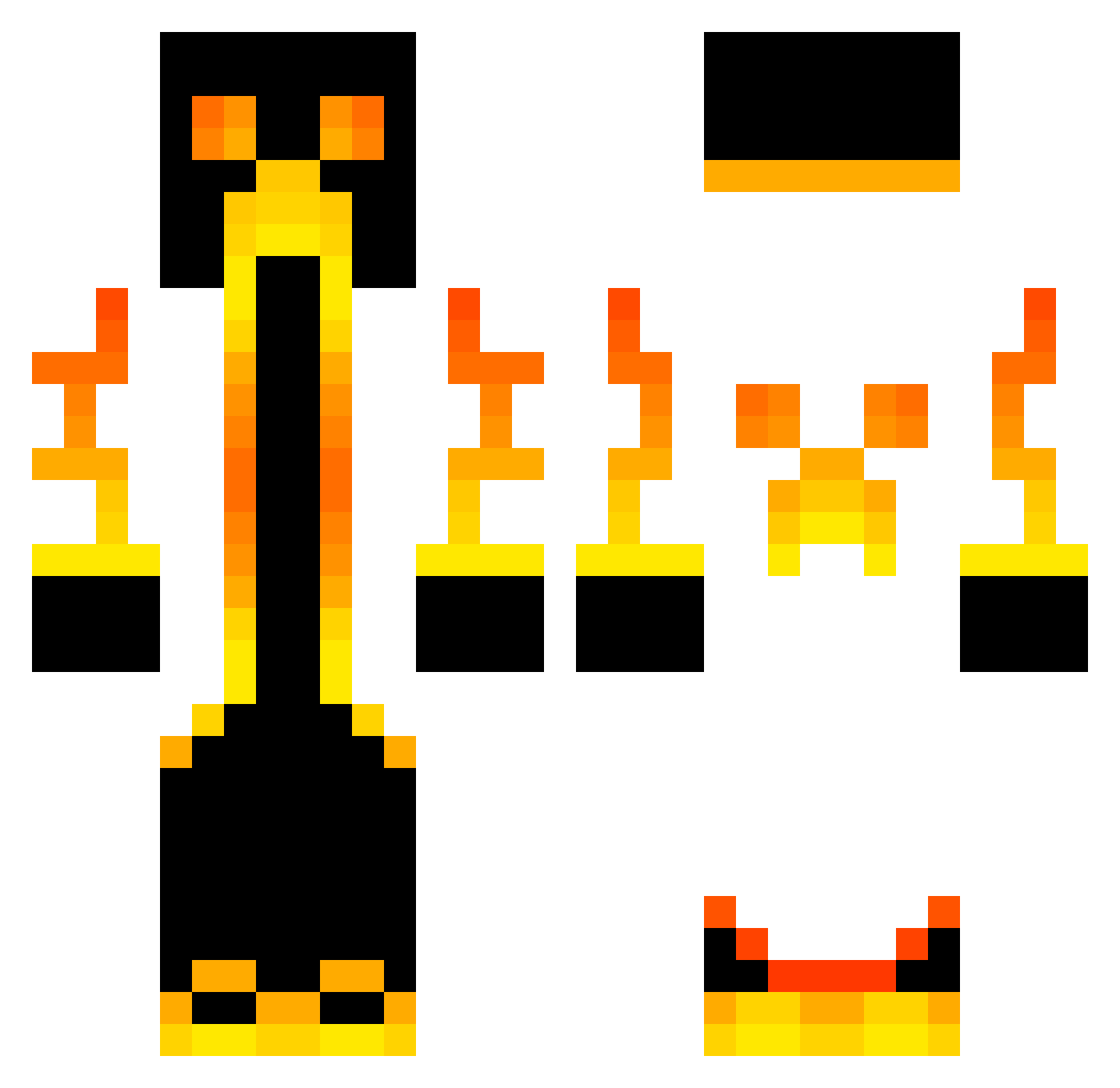 Tigerboyzane Minecraft skin, front and back view