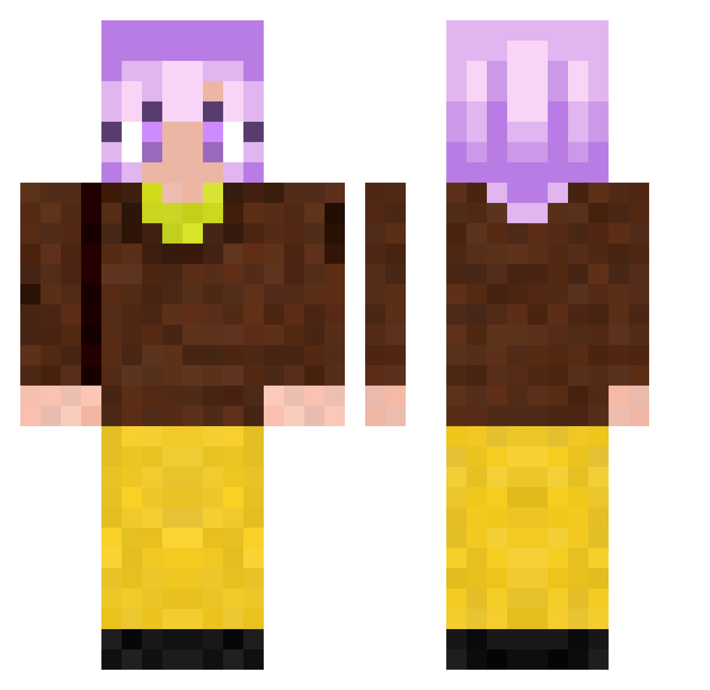 HamHands_McGee Minecraft skin, front and back view