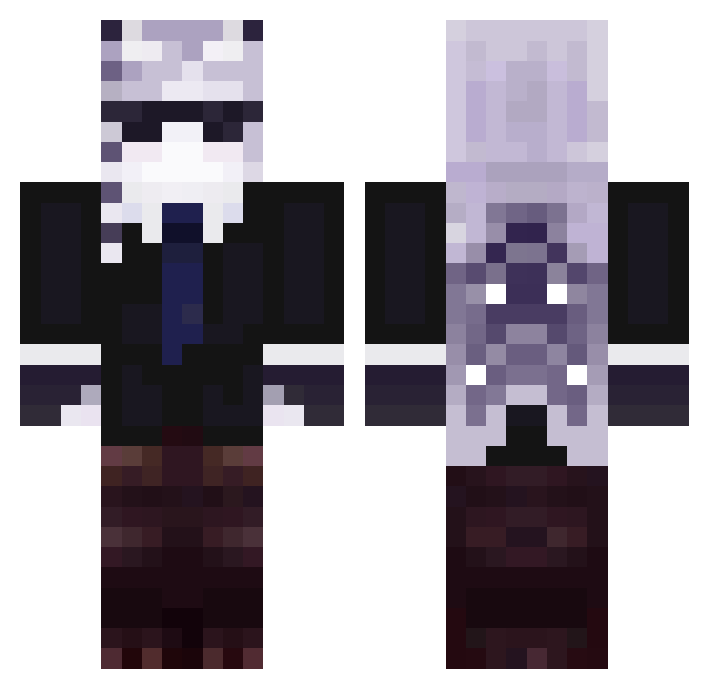 Memo0_ Minecraft skin, front and back view
