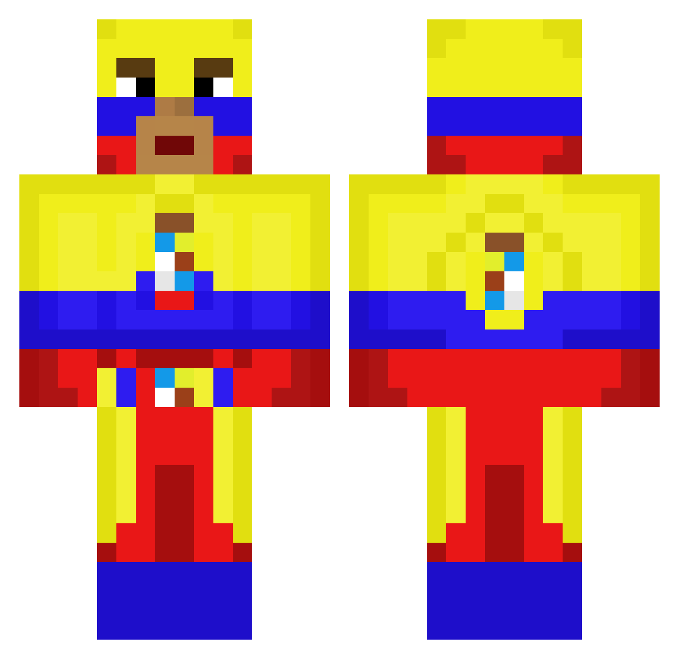 zNerdyLOL Minecraft skin, front and back view