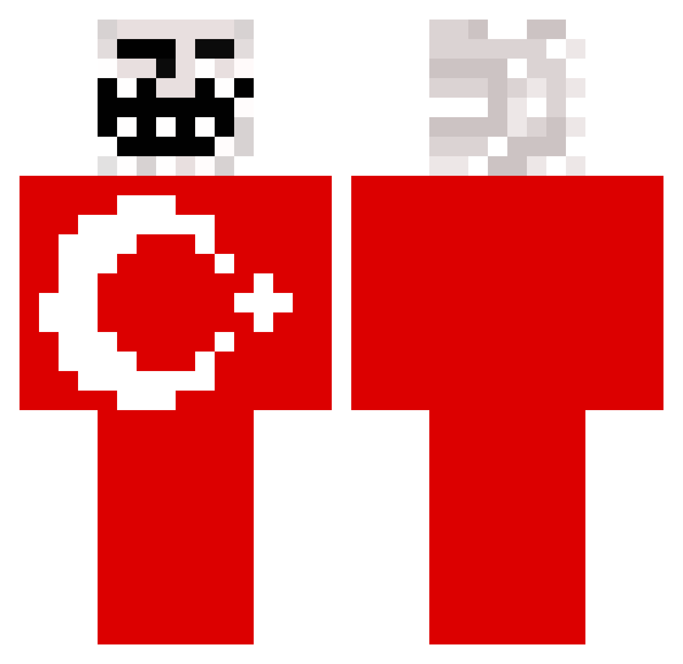 Sw4gr Minecraft skin, front and back view