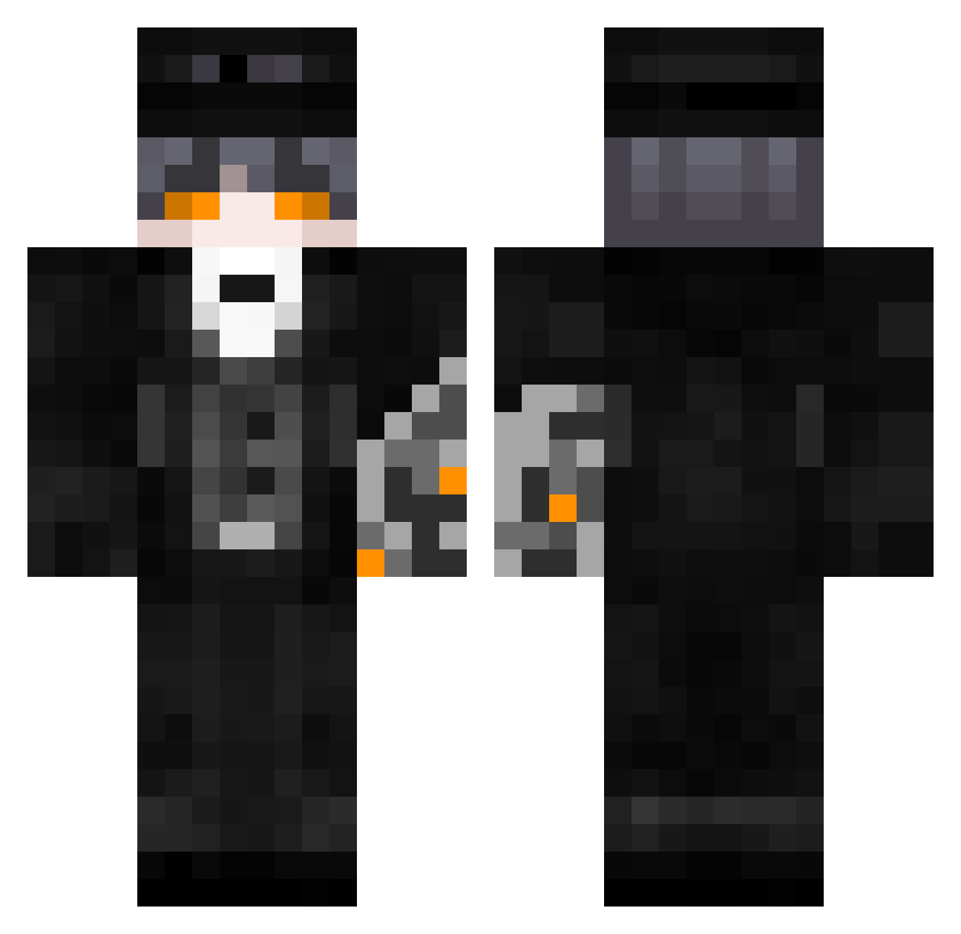The_Bergi Minecraft skin, front and back view