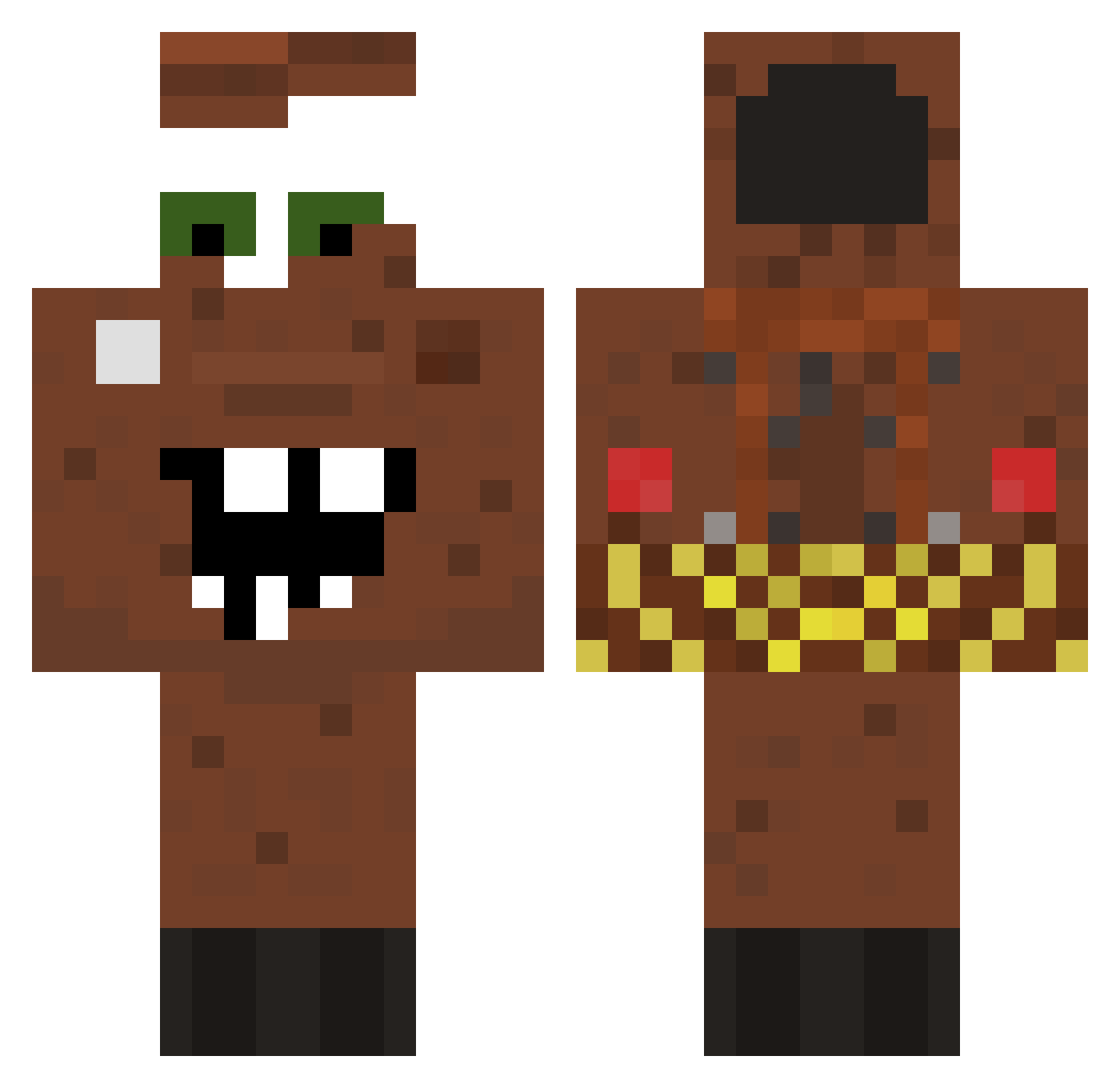 mpcrafter1 Minecraft skin, front and back view