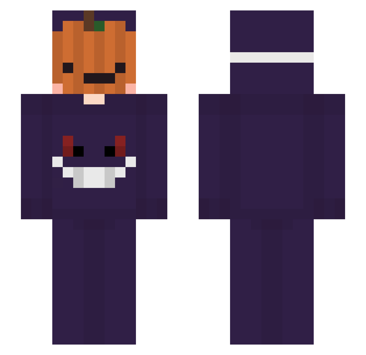 MiyuiiSmells Minecraft skin, front and back view