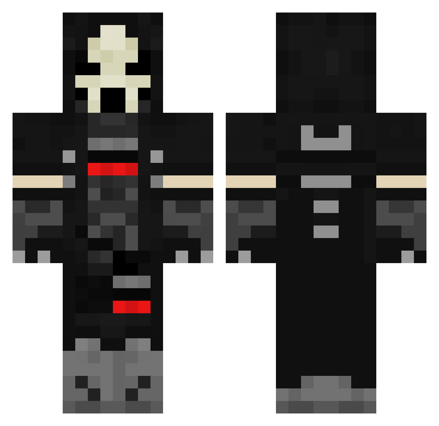 zodizz Minecraft skin, front and back view