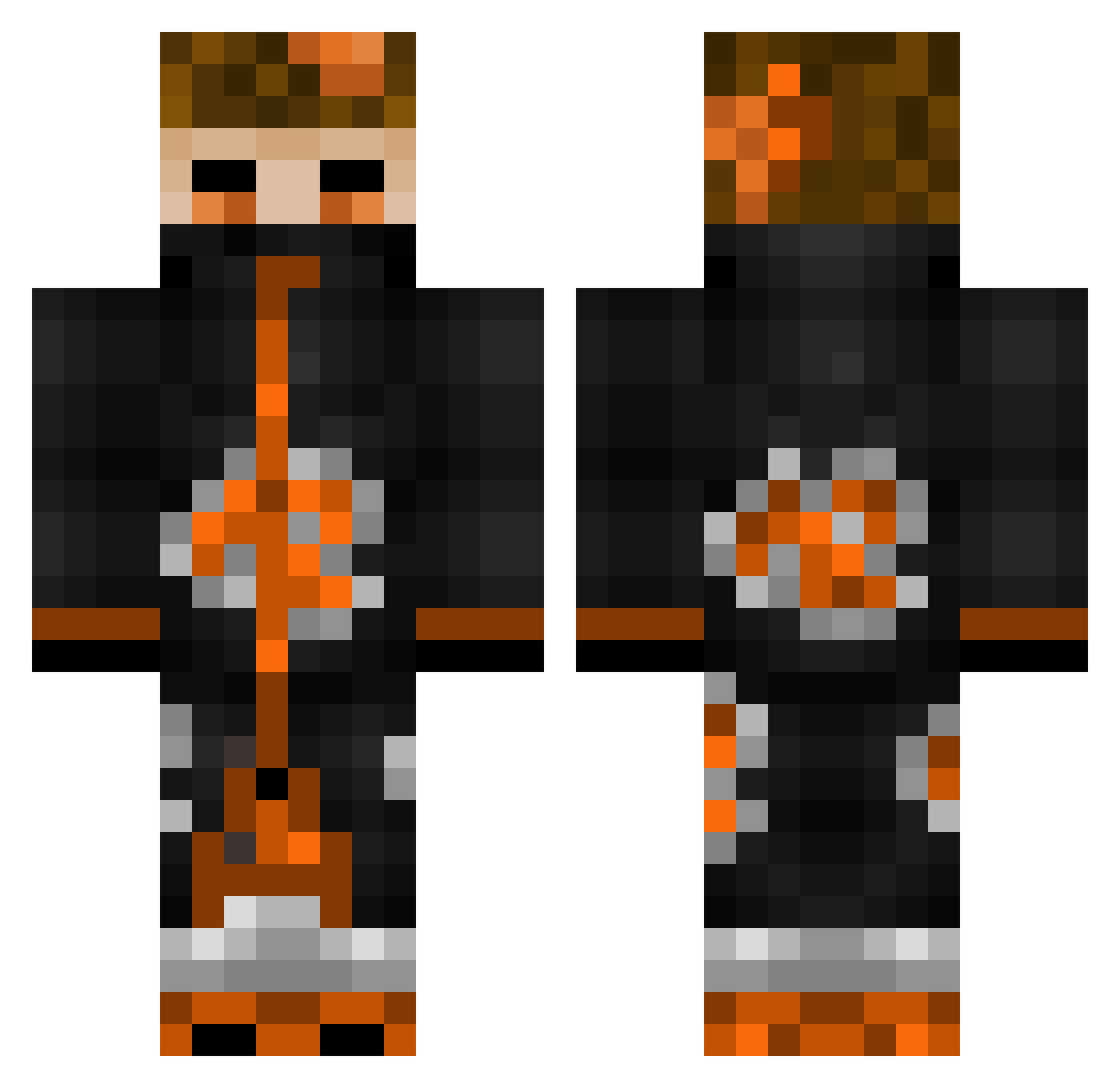Ionnoob Minecraft skin, front and back view