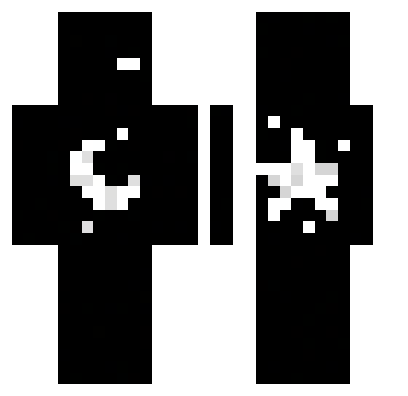 Asueio Minecraft skin, front and back view