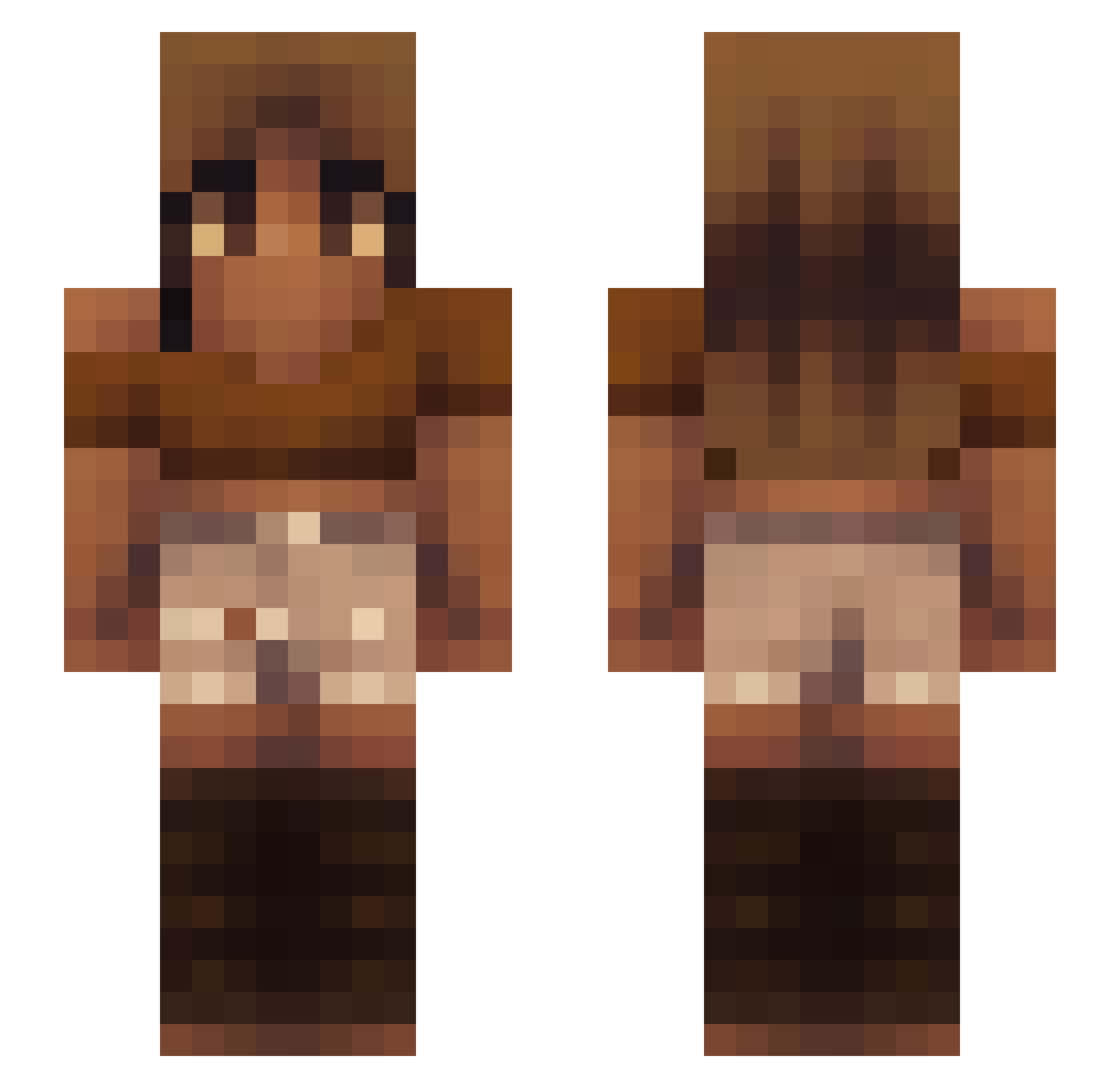 philbertman42 Minecraft skin, front and back view
