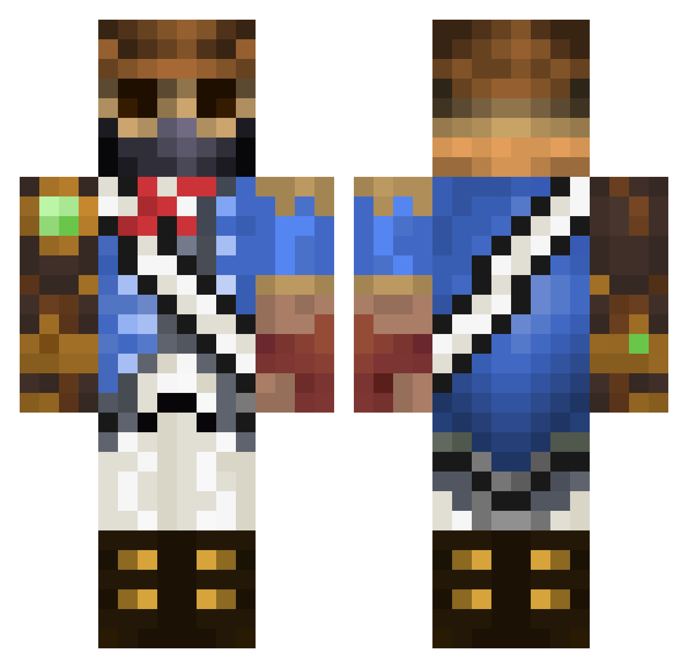 TontonCoxipat Minecraft skin, front and back view