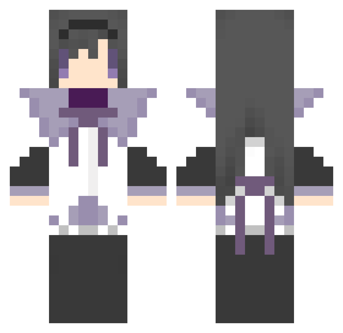 chappe Minecraft skin, front and back view
