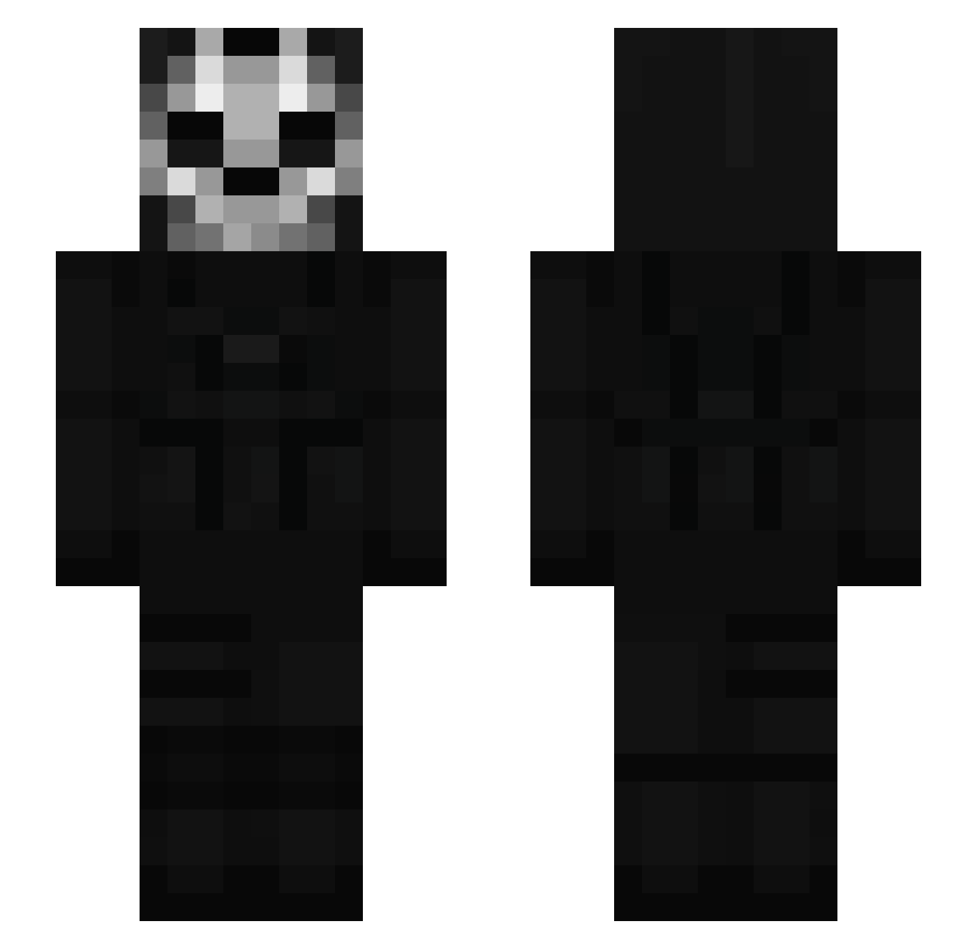 SenCey01 Minecraft skin, front and back view