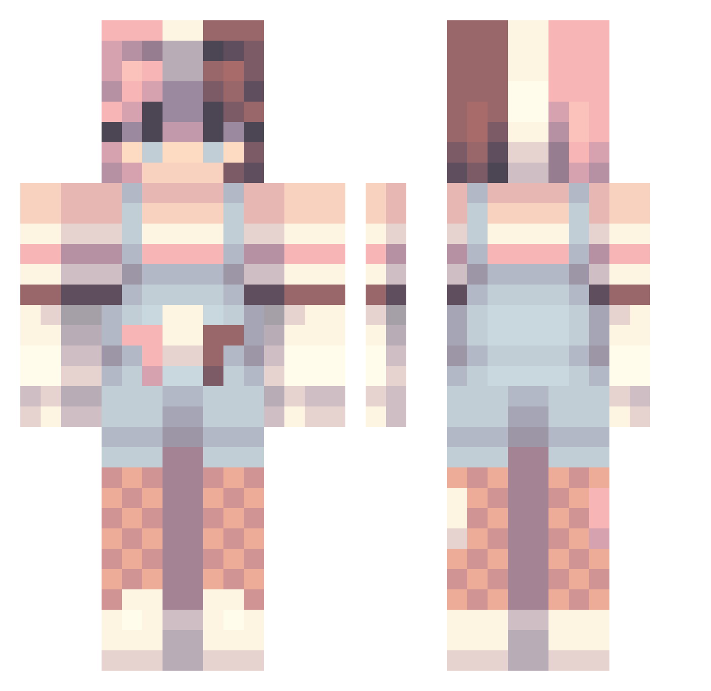 _o_exo_o_ Minecraft skin, front and back view