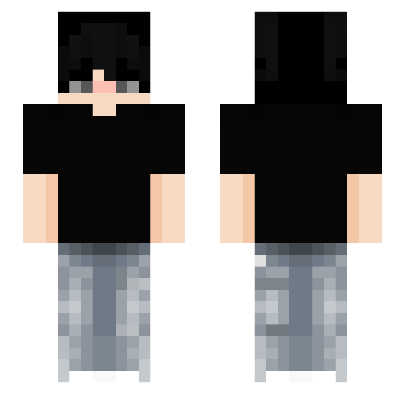 vcpi Minecraft skin, front and back view