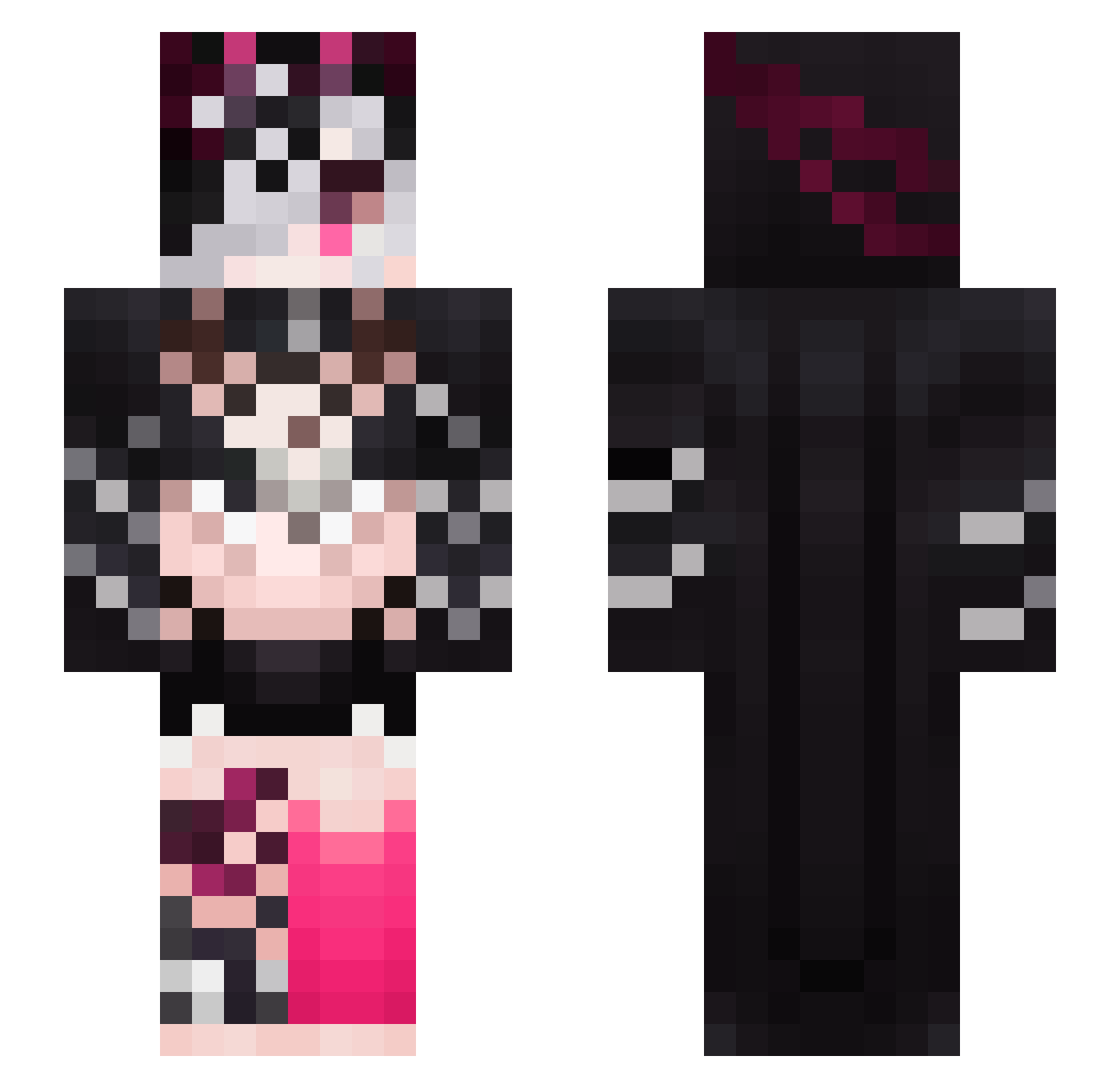 Low_Output Minecraft skin, front and back view