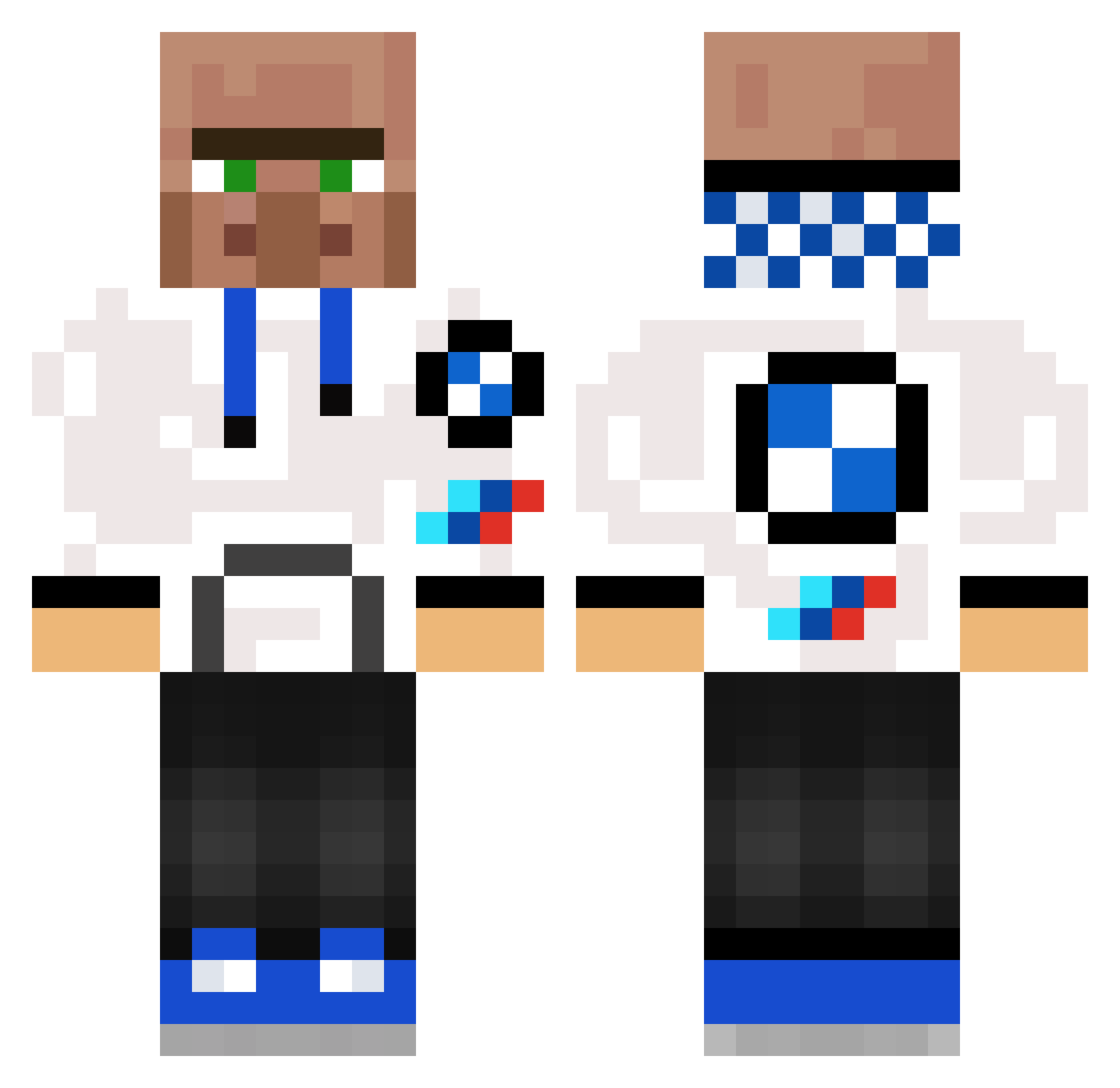 krzykacz09 Minecraft skin, front and back view