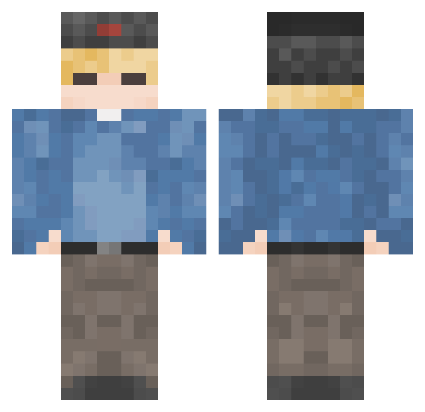 Translateje Minecraft skin, front and back view