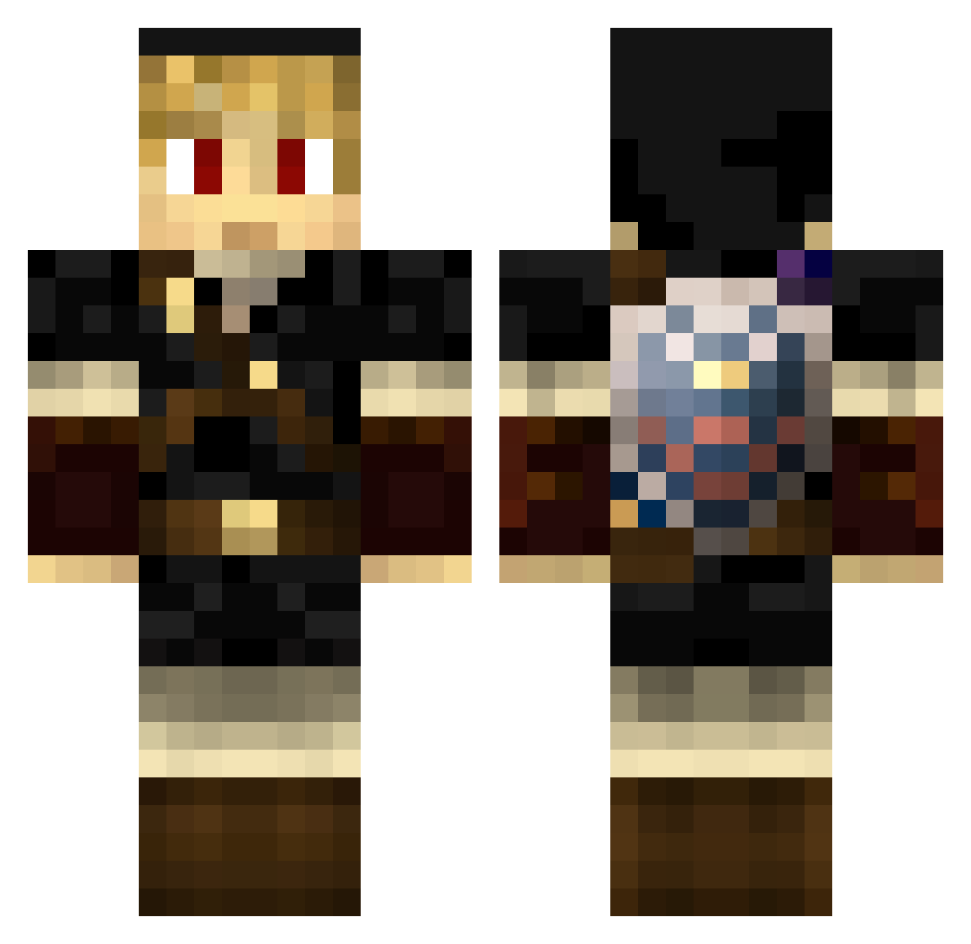 Ory Minecraft skin, front and back view