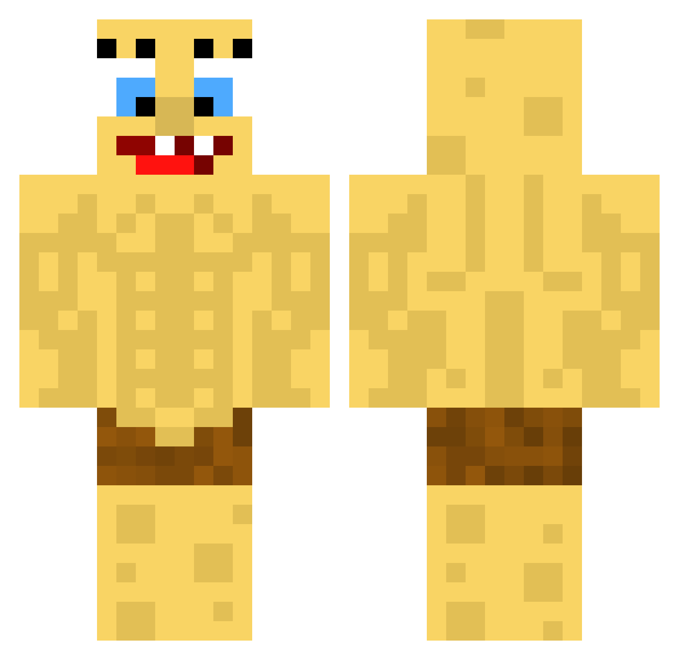 MirroredPhoenix Minecraft skin, front and back view