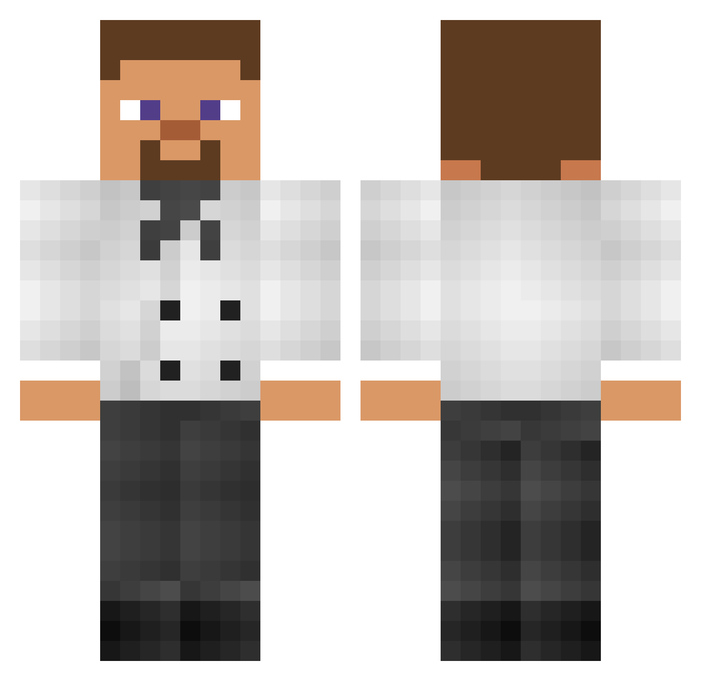 purinmaple Minecraft skin, front and back view