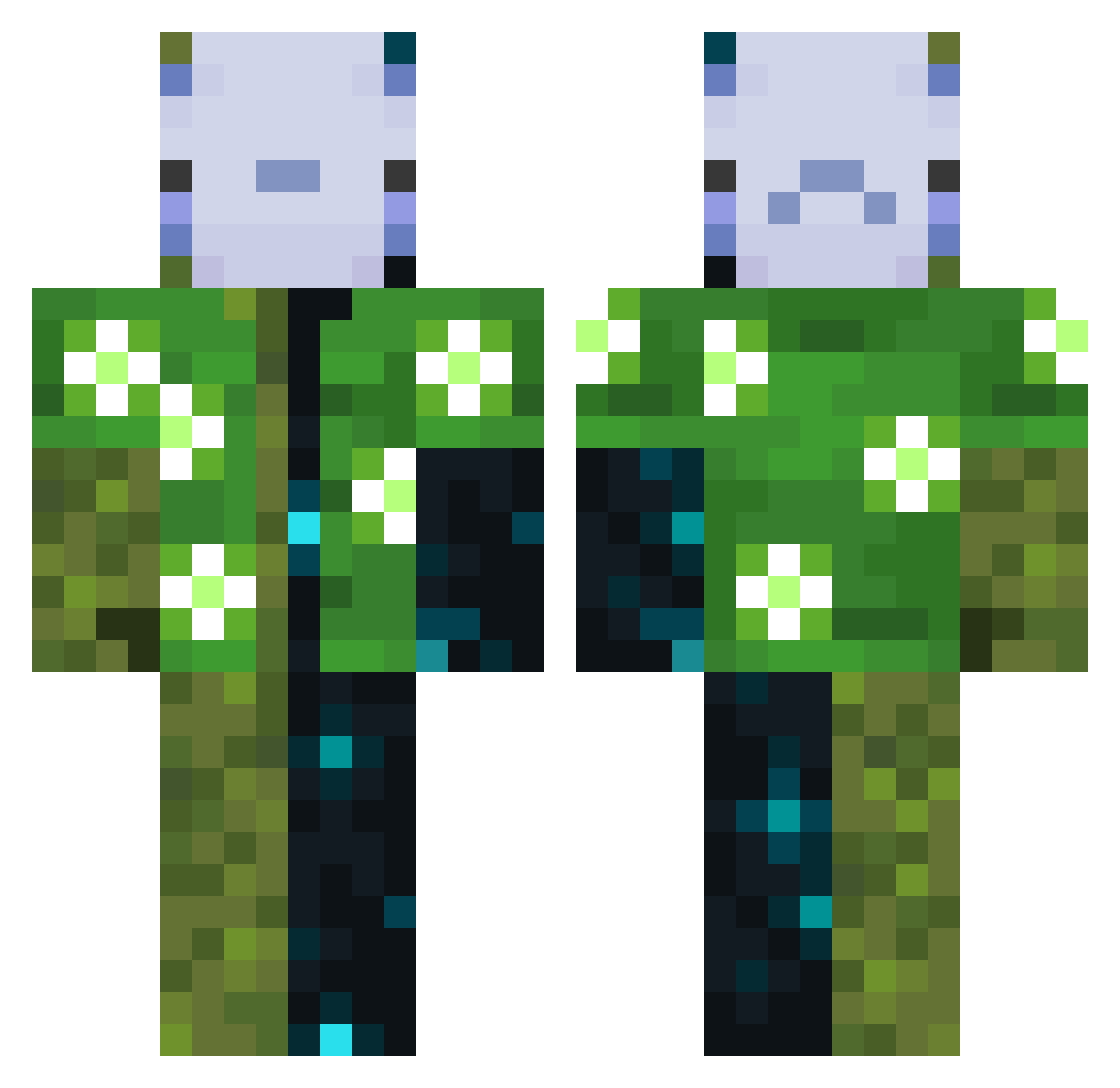 FakeSkynoh Minecraft skin, front and back view