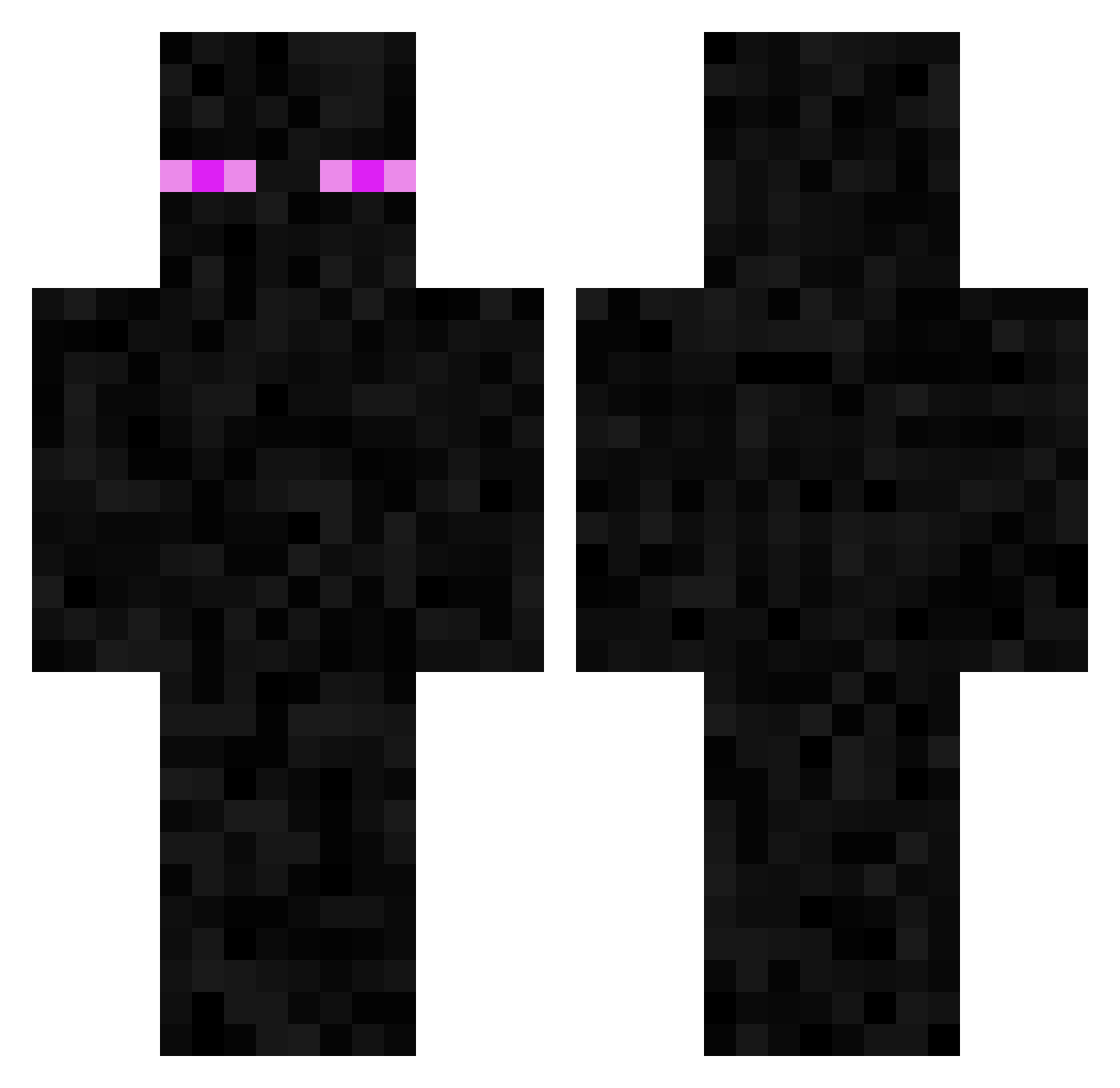 zzefor Minecraft skin, front and back view