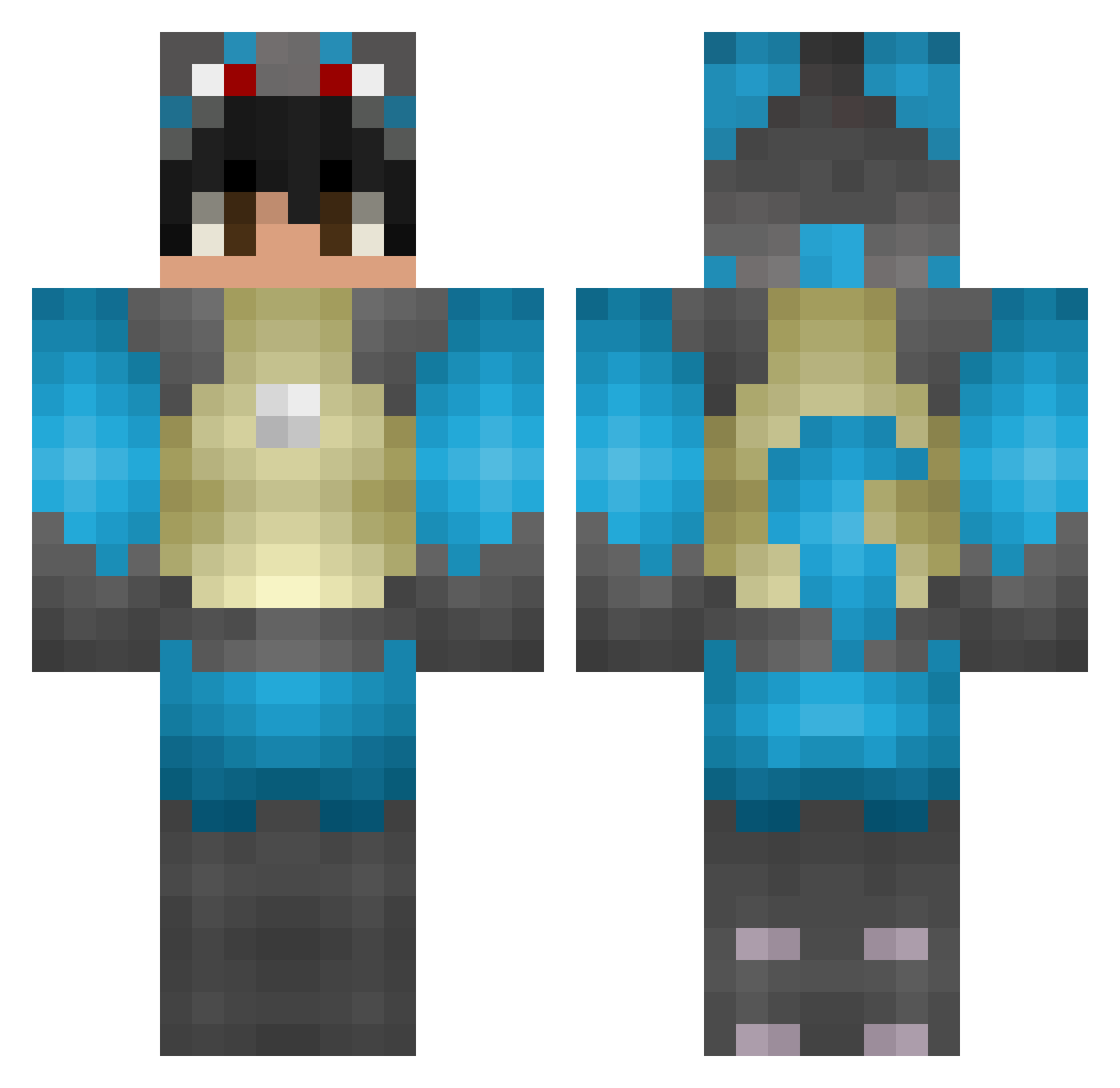 KontonNoTenshi Minecraft skin, front and back view