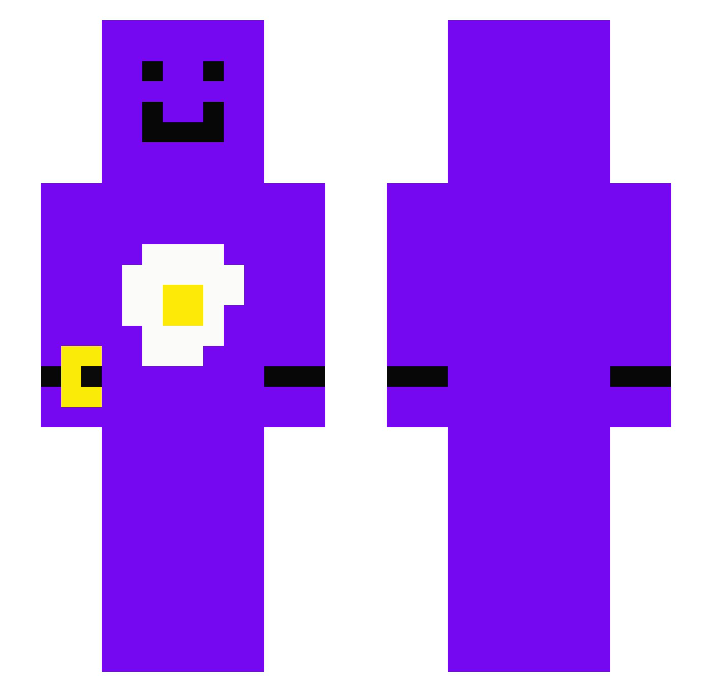 simba_x1 Minecraft skin, front and back view