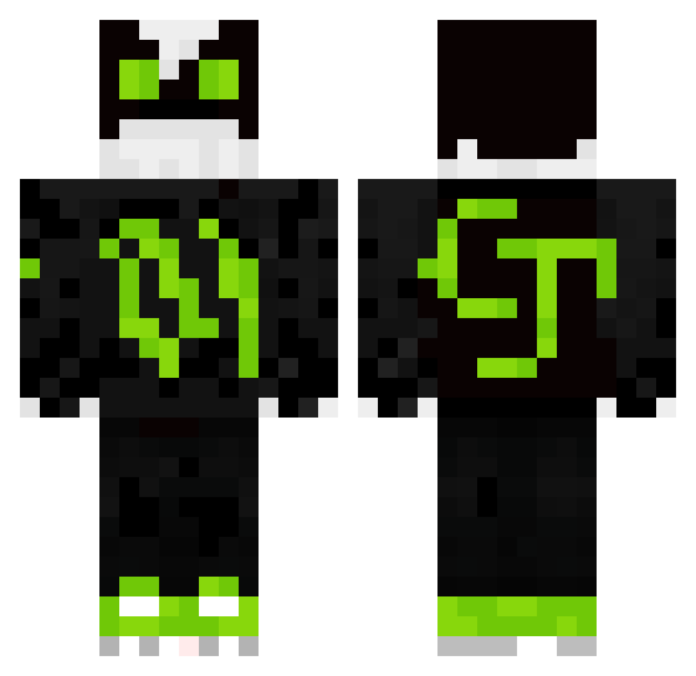 KimuraCJ Minecraft skin, front and back view