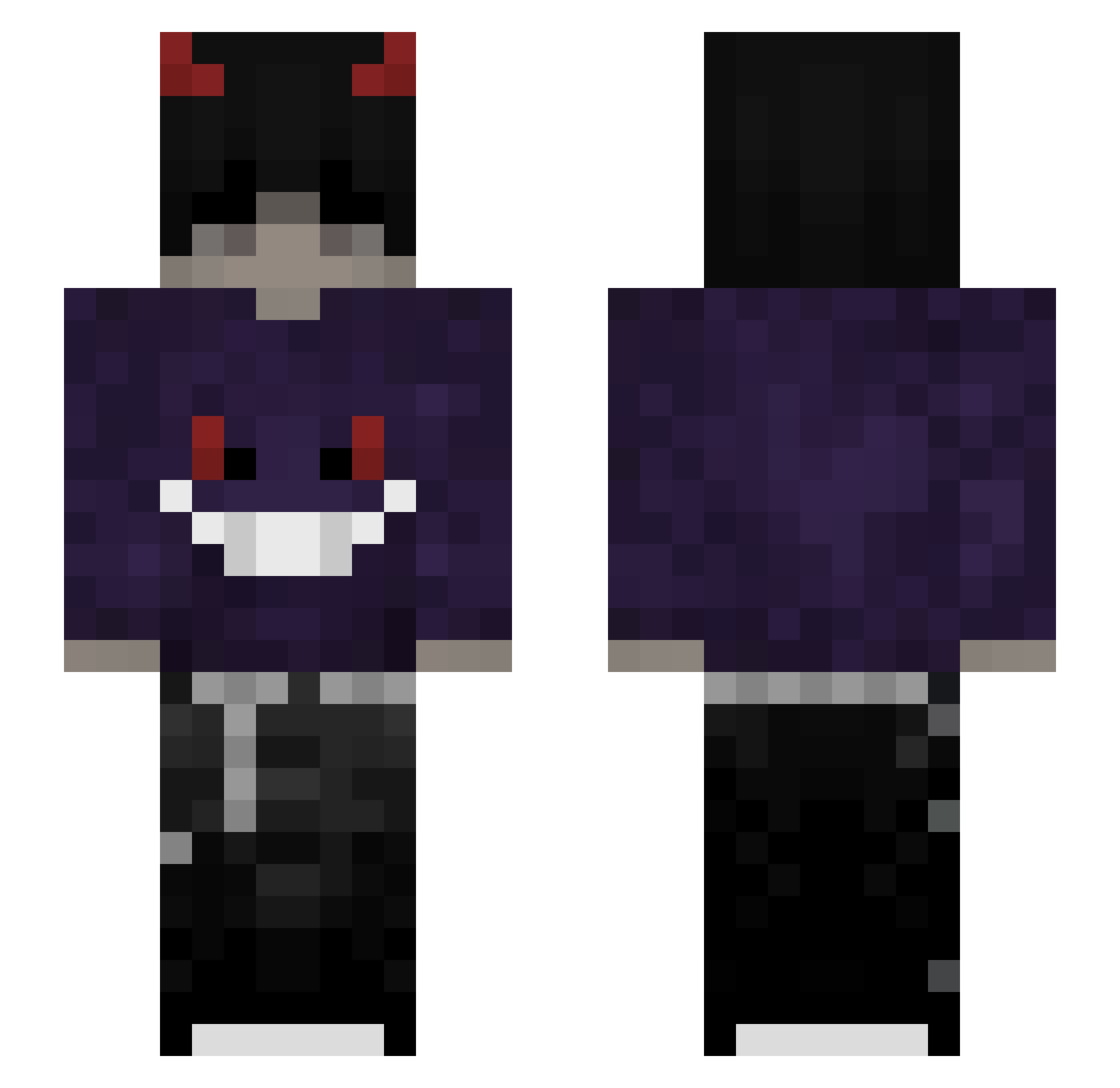 Bartecki121 Minecraft skin, front and back view