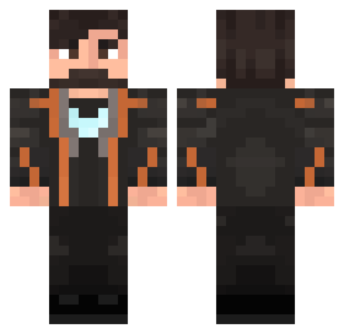 mandeo__ Minecraft skin, front and back view