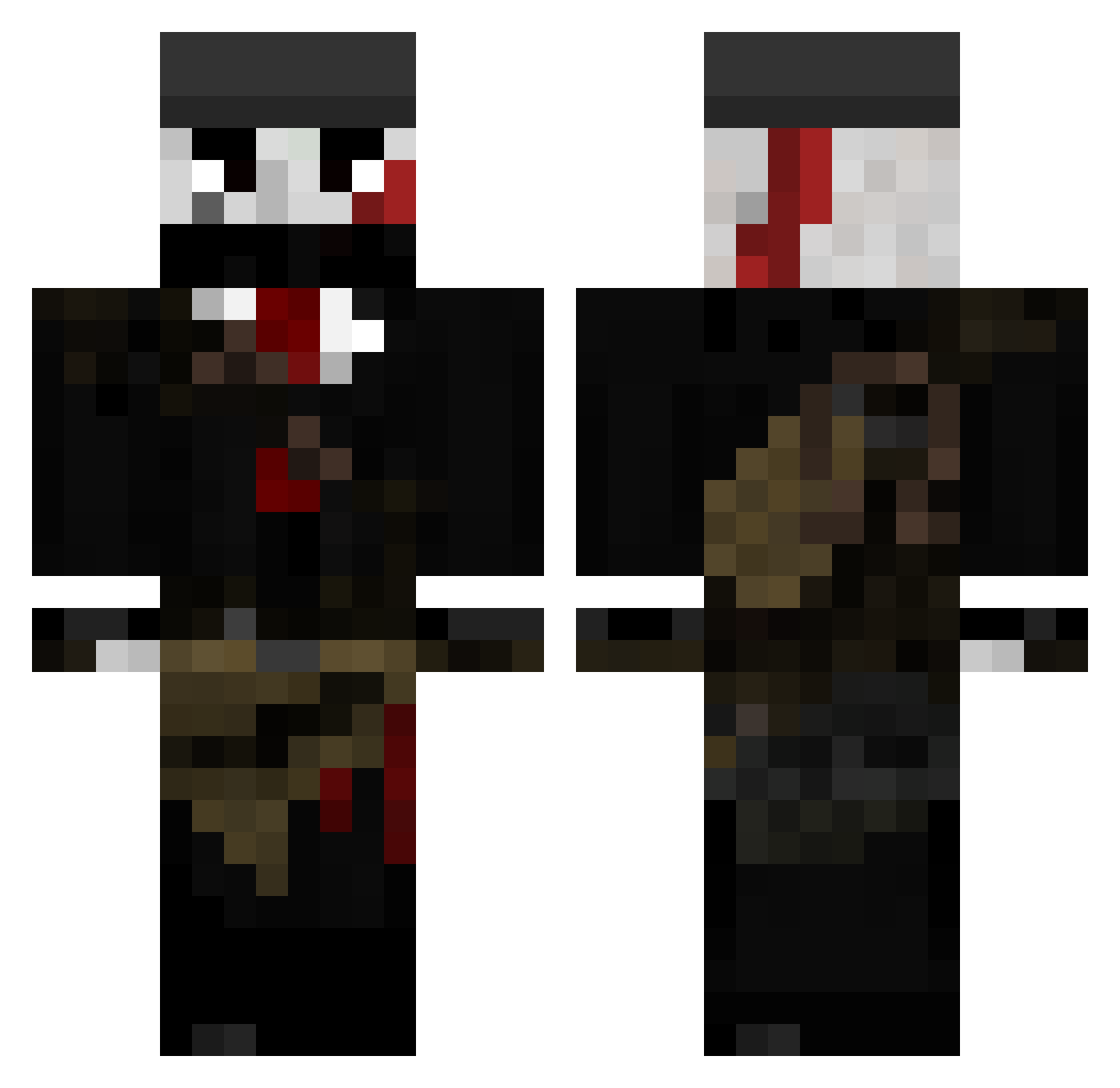 TankPlayerr Minecraft skin, front and back view