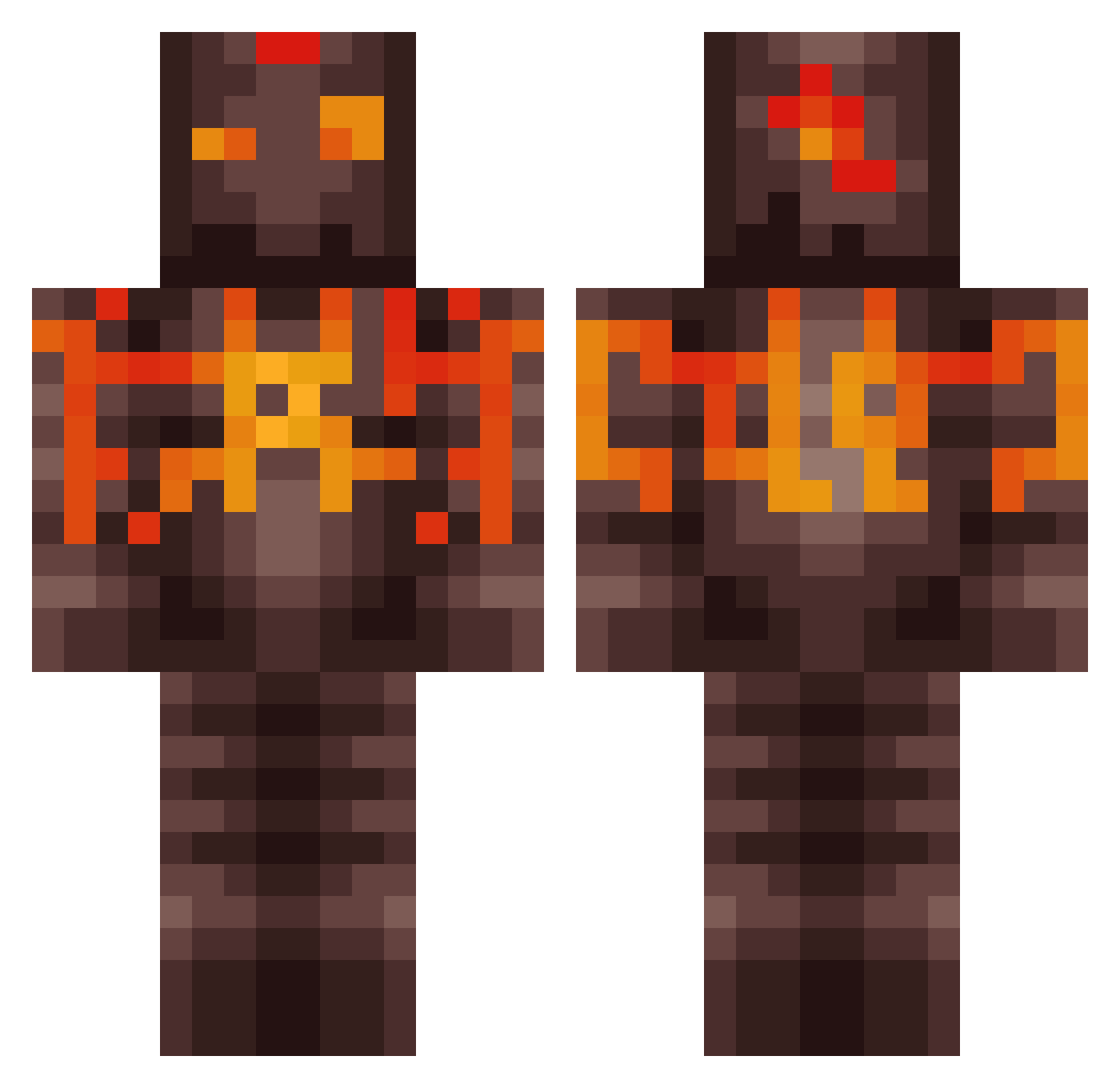 Aurelien_ Minecraft skin, front and back view