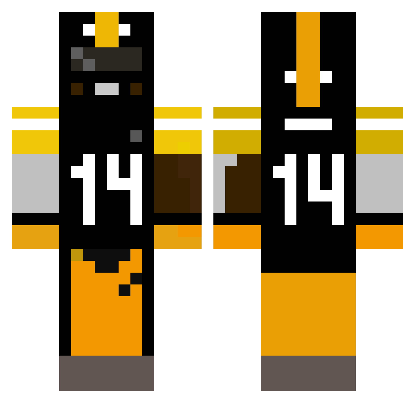 Shadowz0204 Minecraft skin, front and back view