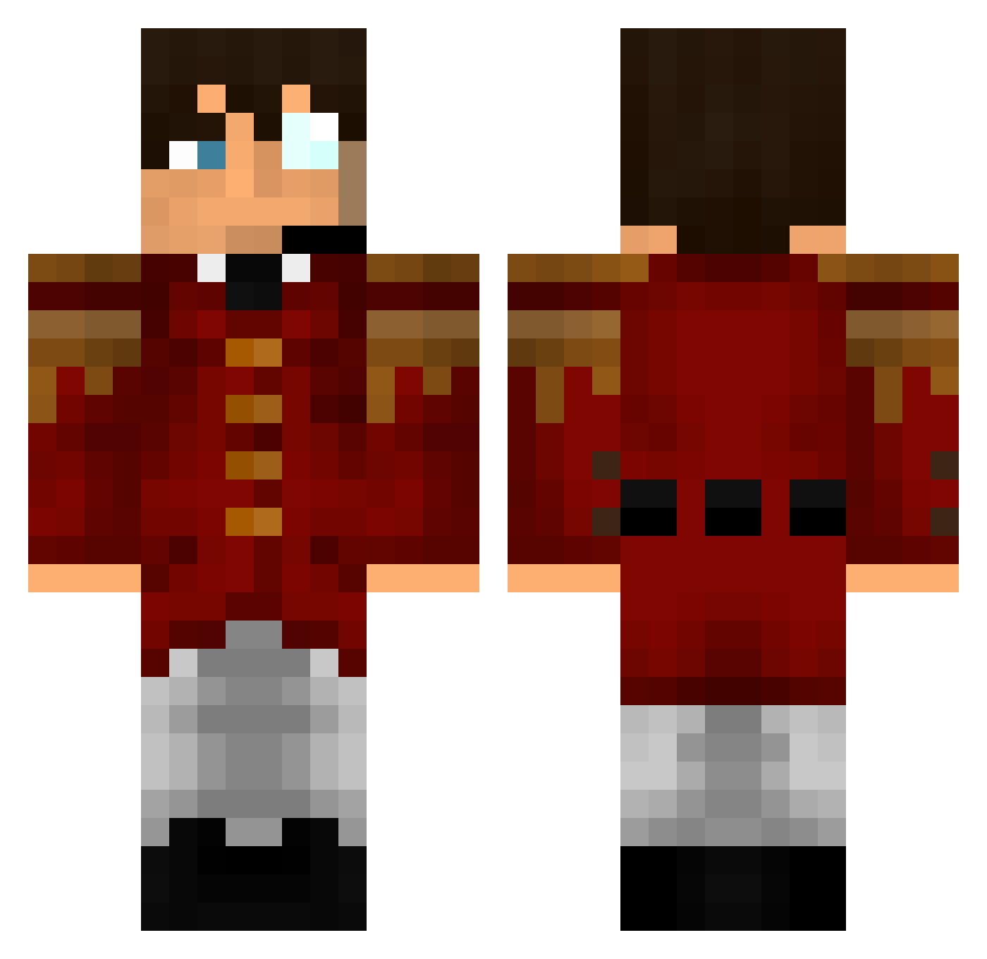 snaky01 Minecraft skin, front and back view