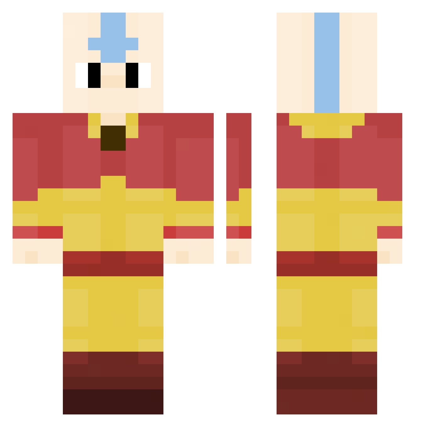 Schleep112 Minecraft skin, front and back view