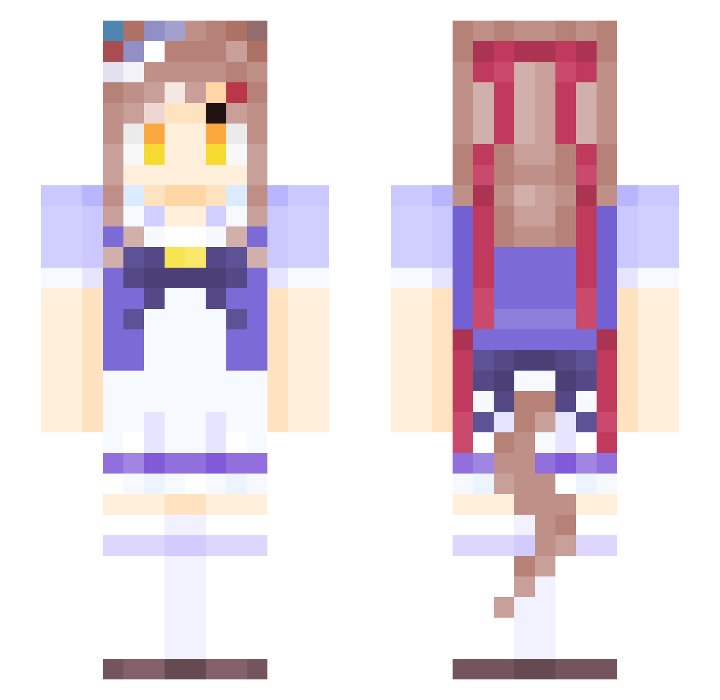 neptuneon7992 Minecraft skin, front and back view