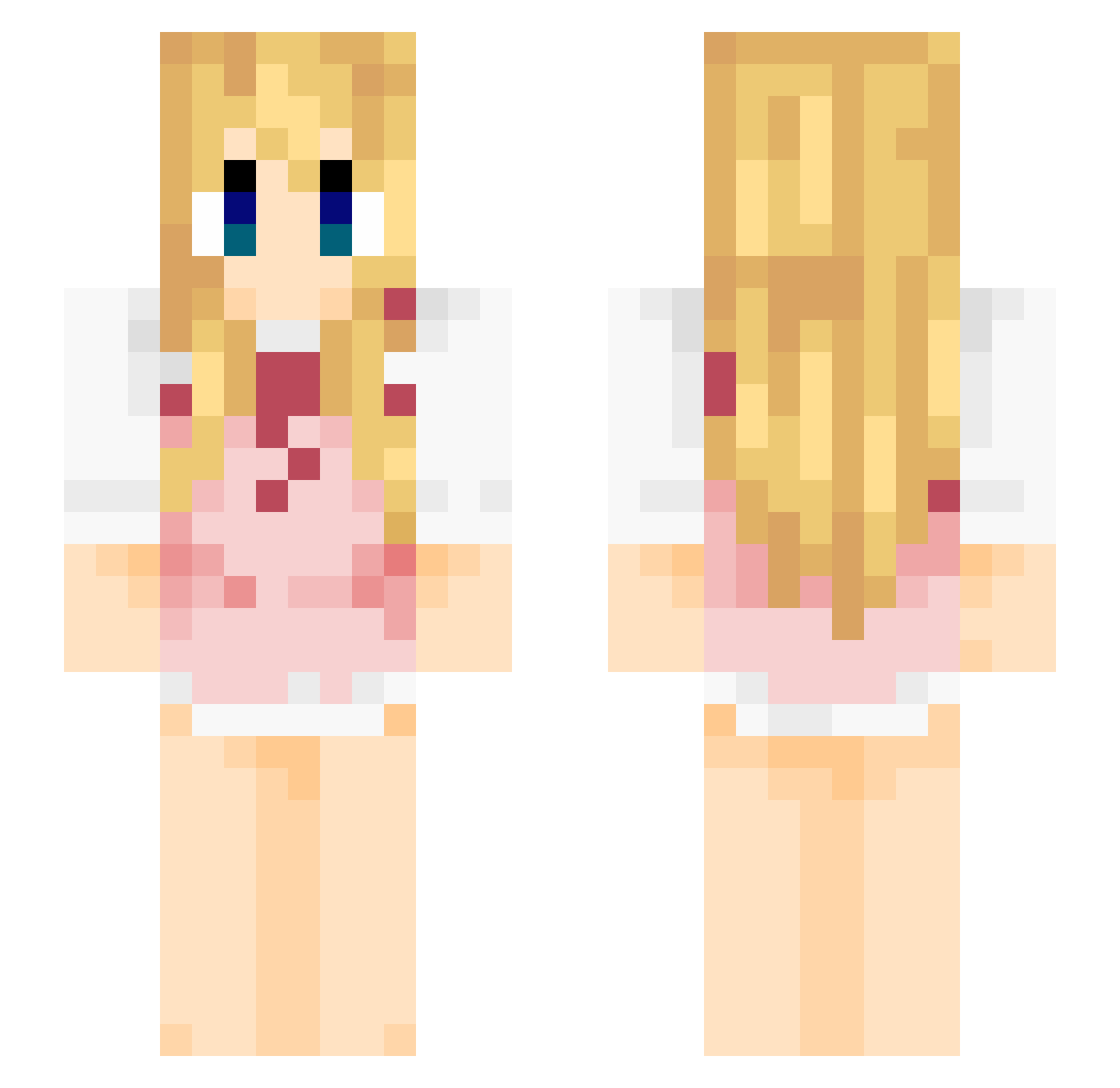 ElDauphin Minecraft skin, front and back view