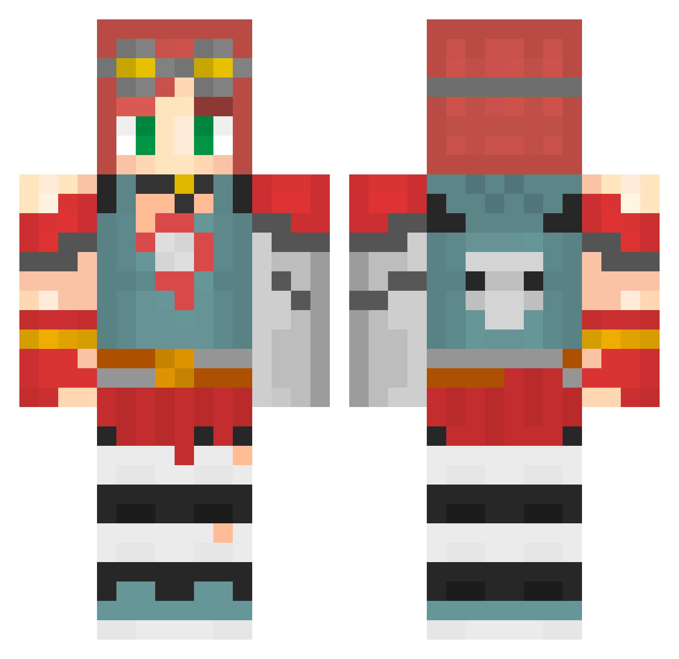 Paraselene Minecraft skin, front and back view