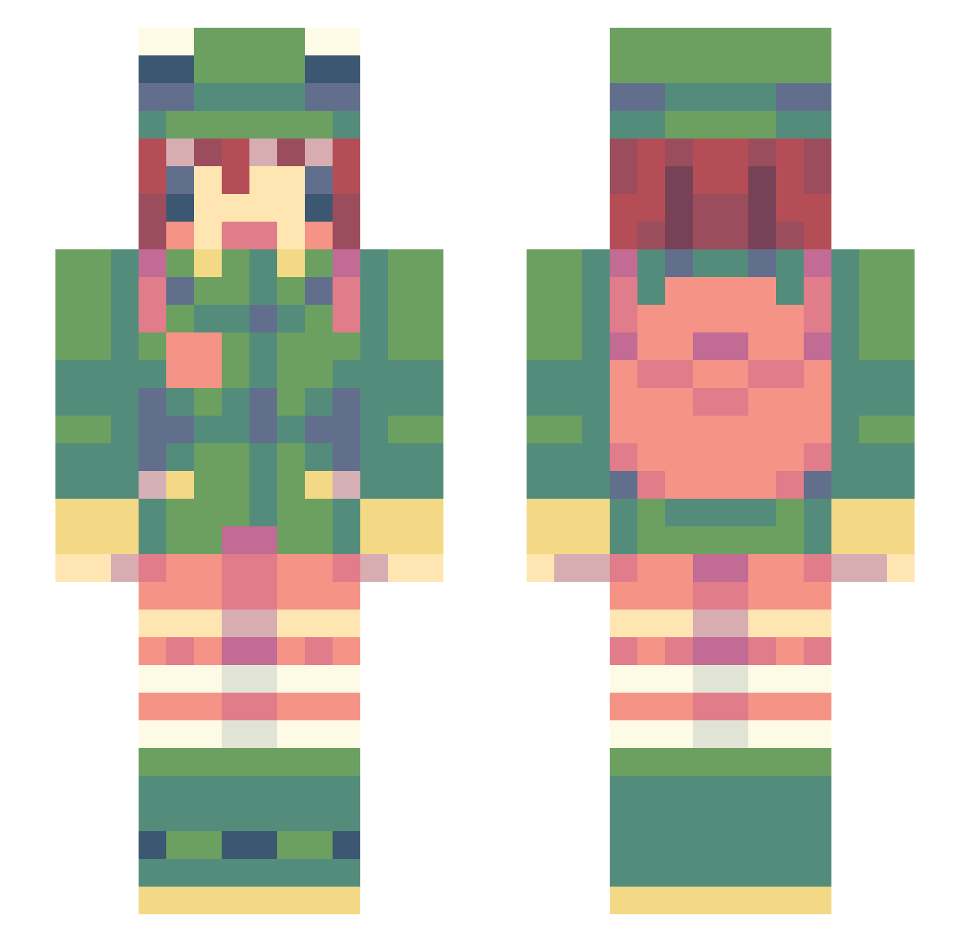 BIGNNzz Minecraft skin, front and back view