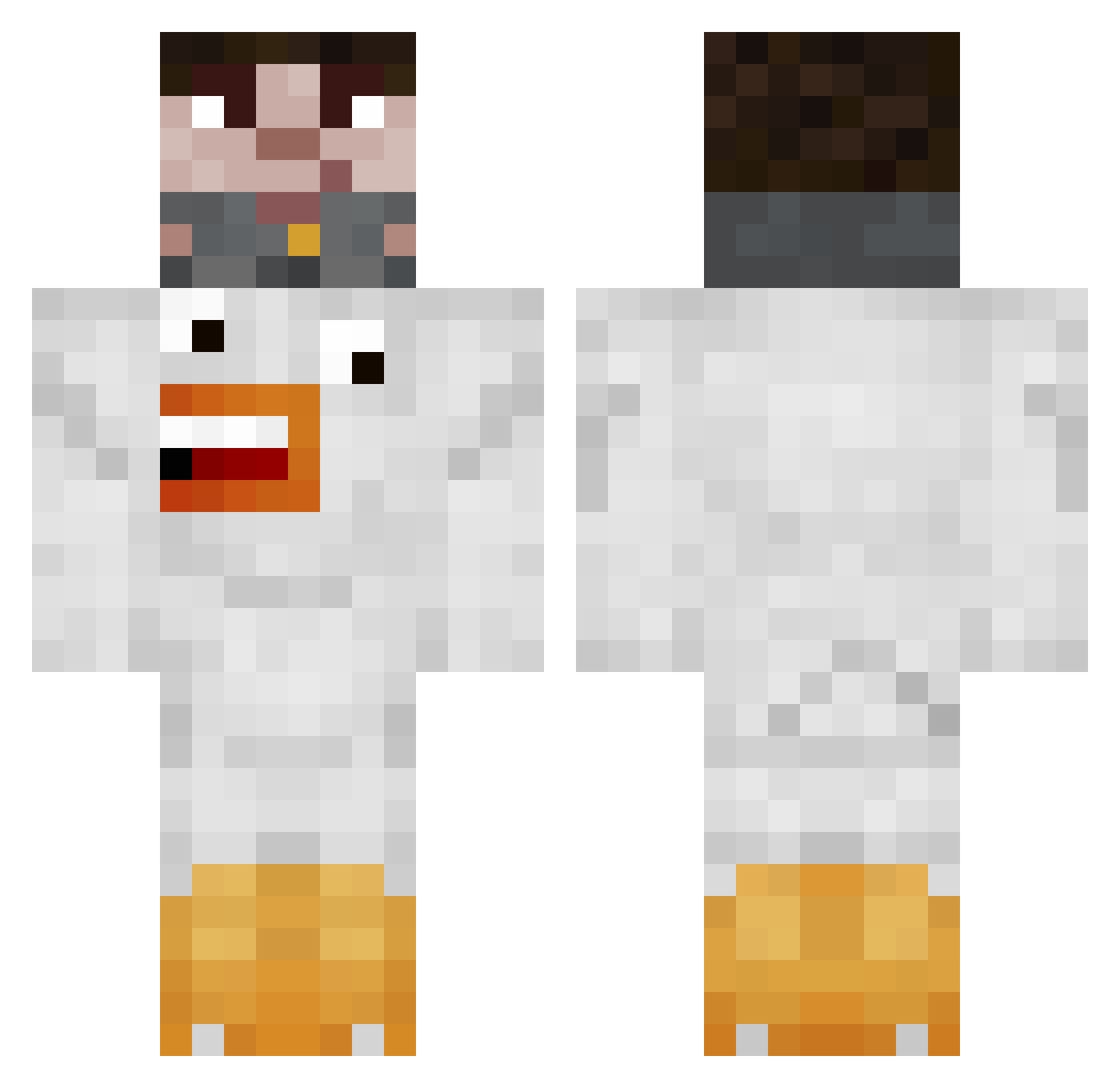 HiloSven Minecraft skin, front and back view