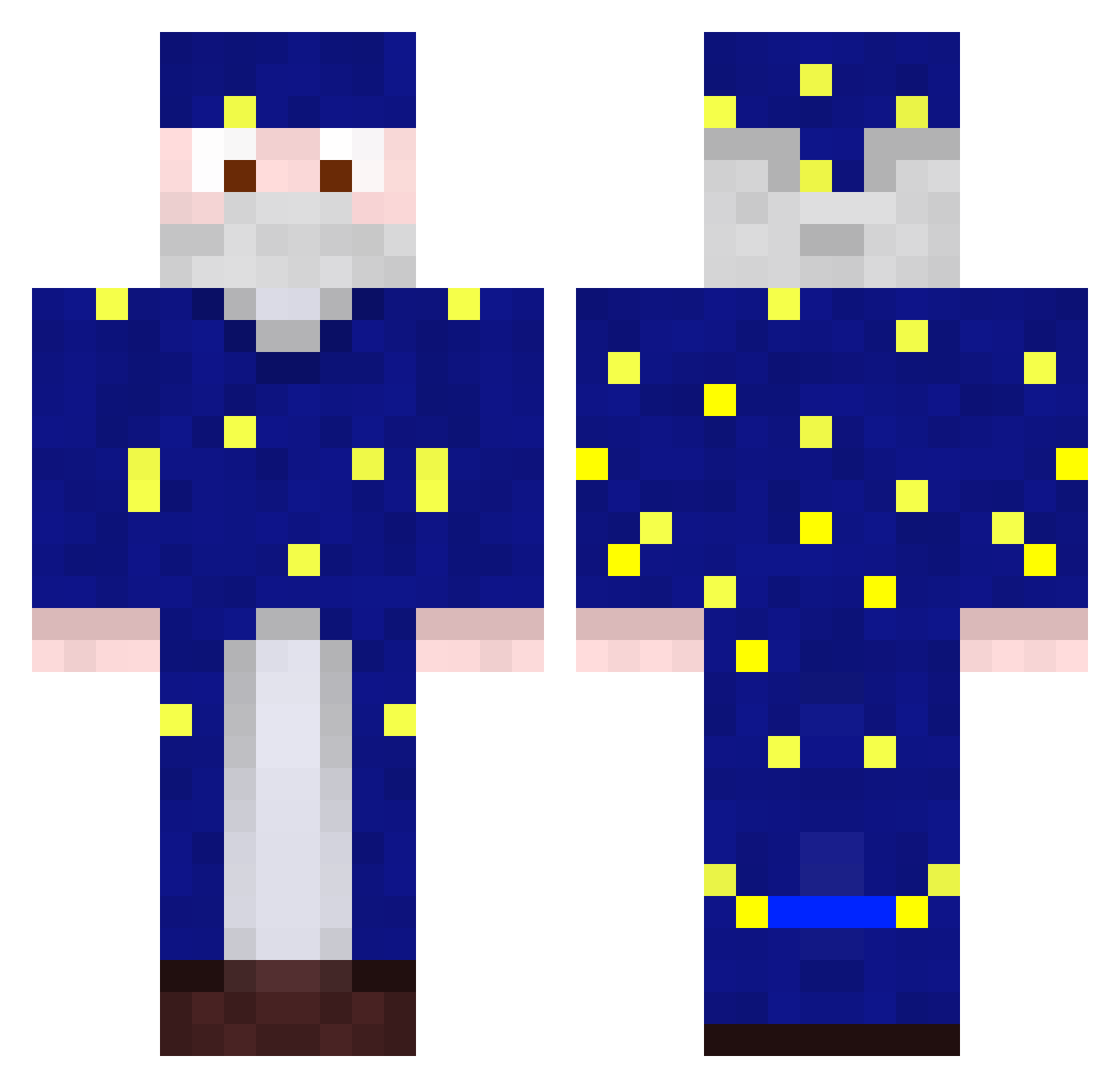 daboulburns Minecraft skin, front and back view