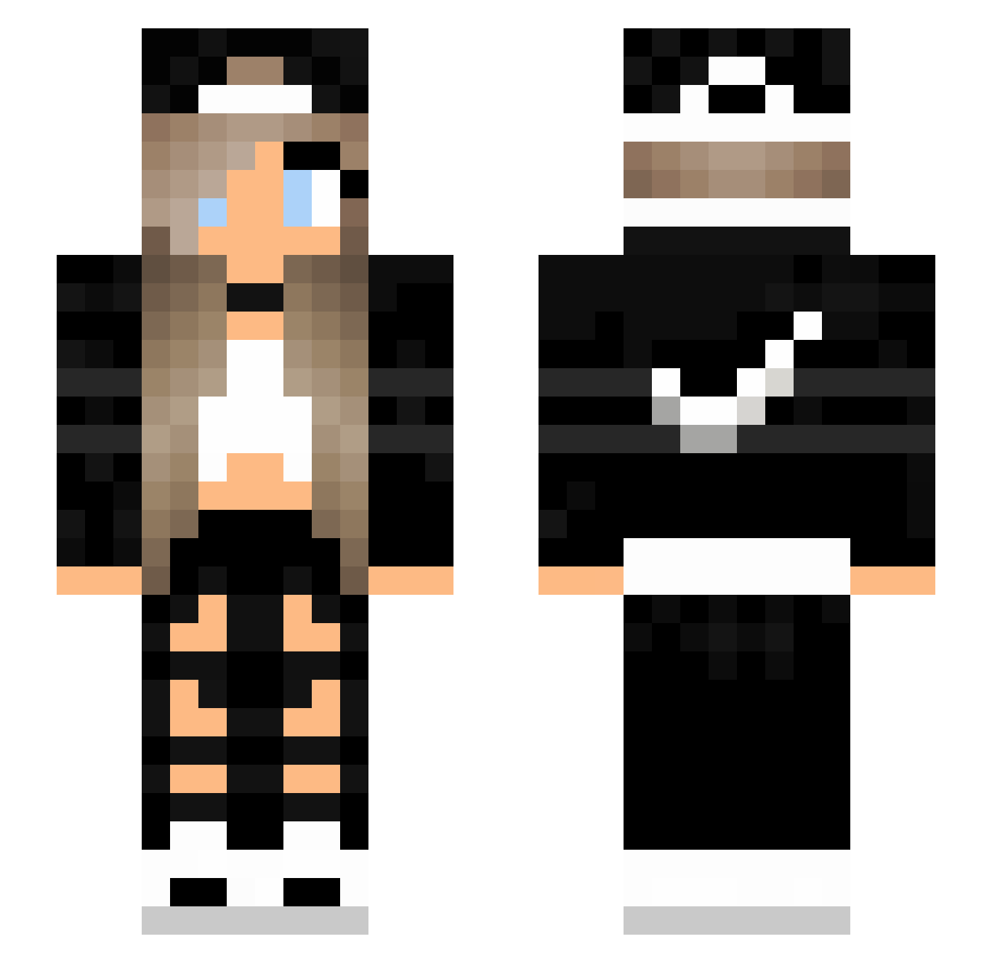Hanrys Minecraft skin, front and back view