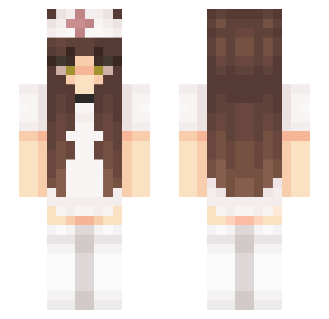 Hazelbe_ Minecraft skin, front and back view
