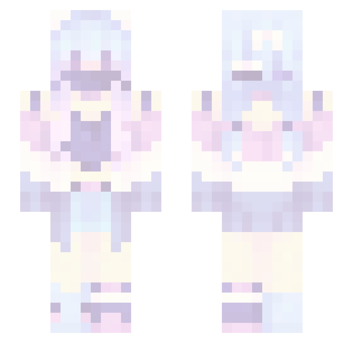 Sungazed Minecraft skin, front and back view