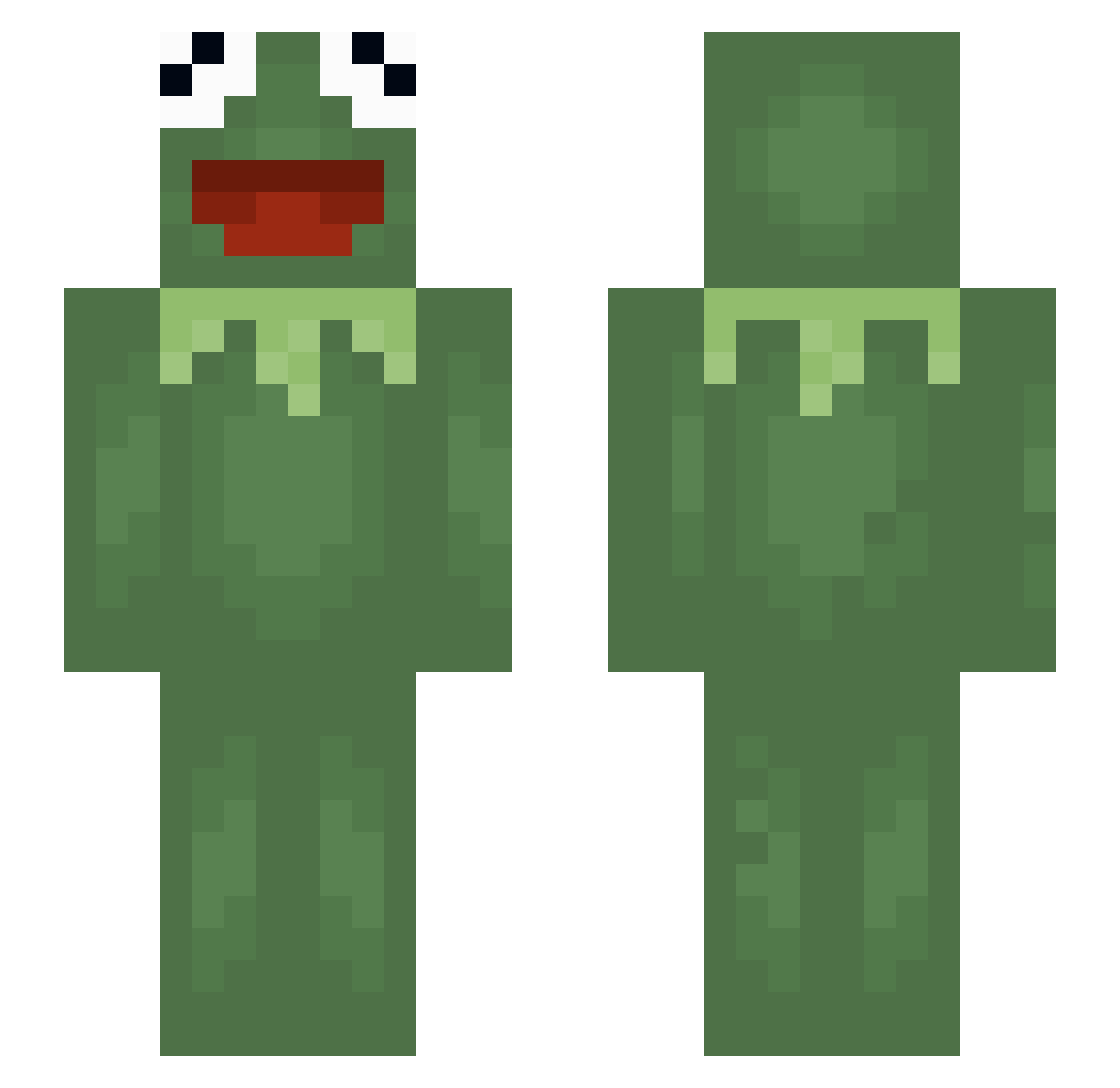 limetka13 Minecraft skin, front and back view