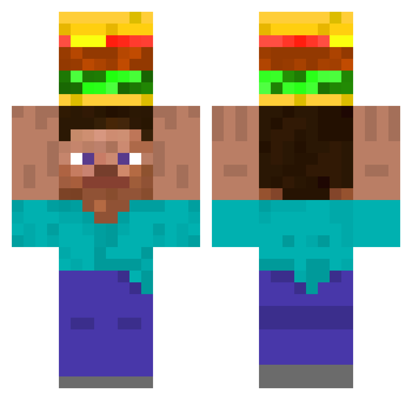 BenjaminBeatles Minecraft skin, front and back view