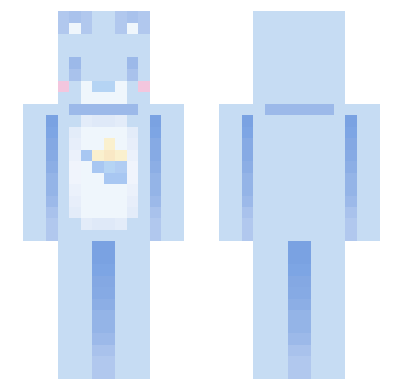S0RAMIZ Minecraft skin, front and back view